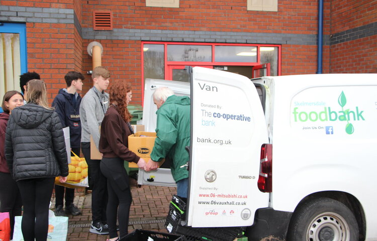 Image of Ormskirk Sixth Formers Rally School Community Spirit, Donating 430kg of Food to Local Foodbank